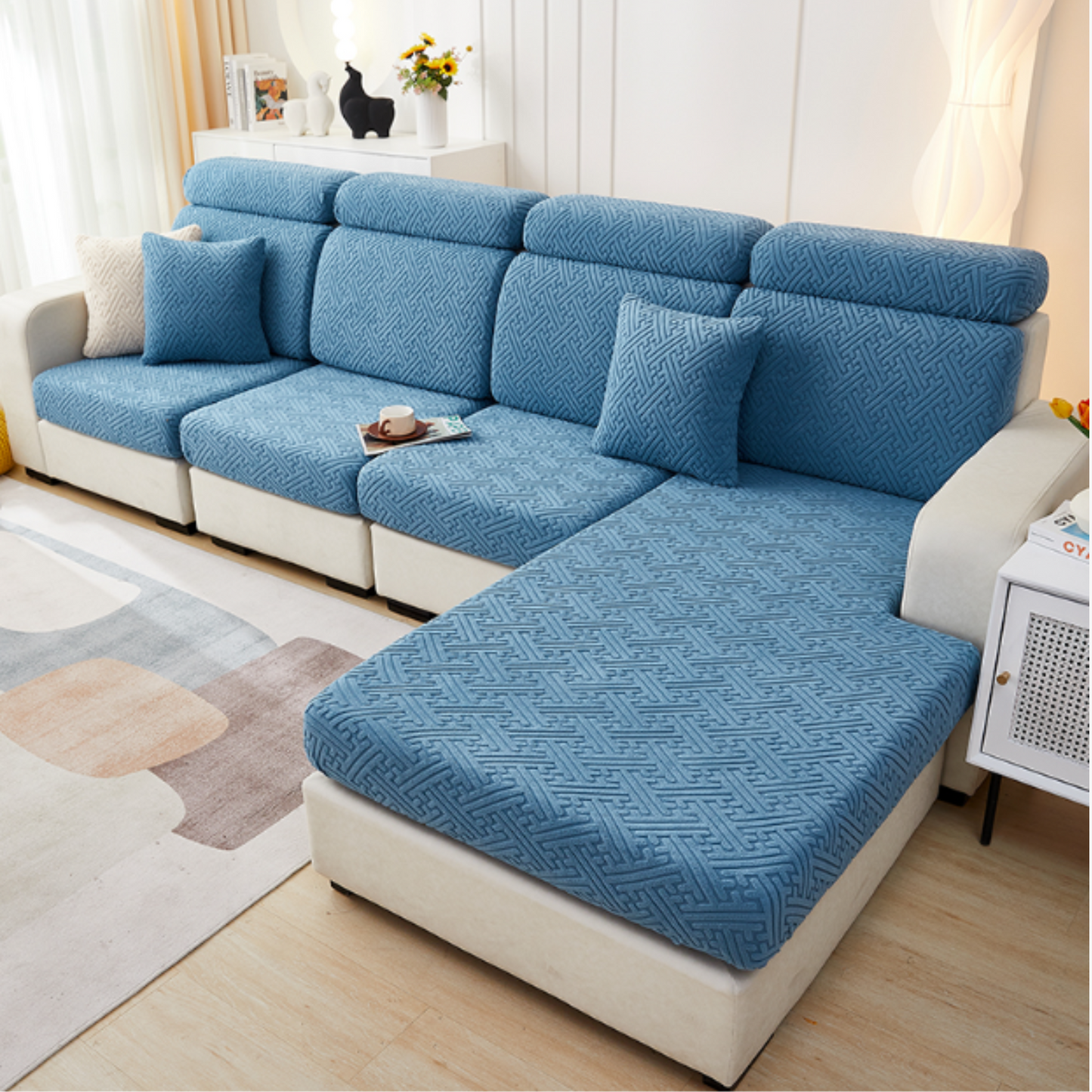 Blue Home Essentials Sofa Cover